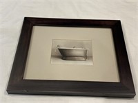 E1)Small Painting of “The Bathtub”, framed and