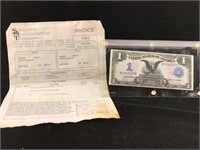 1899 one dollar silver certificate back eagle GEM