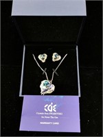 Crystals from Swarovski necklace and earrings