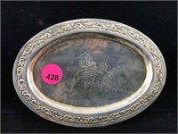 Sterling small plate 5.5x 3.5" 47g