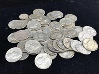 $13.35 face Silver 90% Quarters and one dime