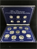 Silver Half dollar collection in case