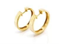 14ct Yellow gold hoop earrings