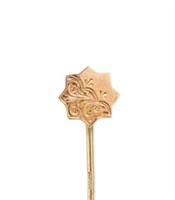 Edwardian 9ct rose gold stick pin