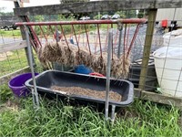 Feed trough with hay rack