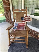 Rocking Chair & Patriotic Decor