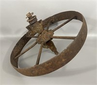 Antique Cast Iron Implement Wheel