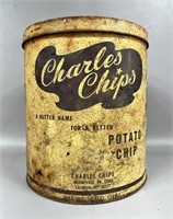 Vintage Charles Chips Tin
