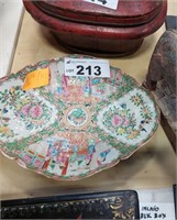 Antique Oriental Porcelain Oval Dish