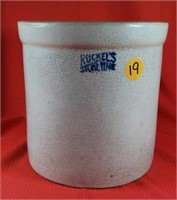 Ruckels Stoneware Crock 7 1/2 inch
