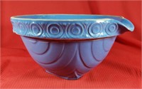 Blue Crock Bowl with Pour Spout 9 inch