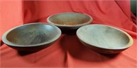 3- Wooden Bowls