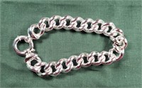Large Silver Chain Bracelet