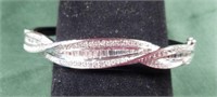 Silver Bracelet with Diamonite