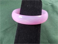 Pink Jade Bangle Bracelet