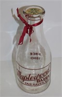 Maplewood Dairy quart bottle