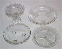 lot vintage clear glass