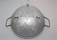 vintage aluminum colander star pattern