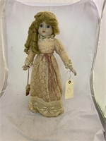 Porcelain Doll with Stand