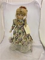 Porcelain Doll with Stand