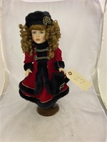 Porcelain Doll with Stand