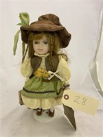 Porcelain Doll with Stand