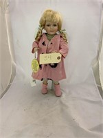 Emerald Porcelain Doll with Stand