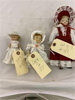 3 Little Porcelain Dolls