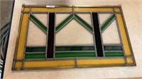 Beautiful Stained Glass Piece 21.25" X 14"