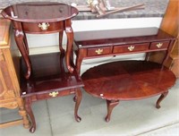 4 Pc. Cherry Table Set (Coffee Table, Pair Of End