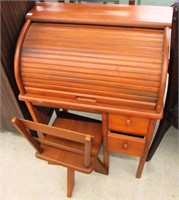 Child’s Roll Top Desk (W/ Chair)