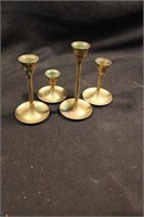 (4) Brass Candle Stick Holders From India Range