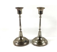 2 Silver Plate Candle Sticks