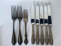 Sterling silver forks and knives