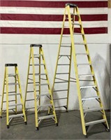 (3) Assorted Fiberglass Step Ladders
