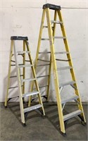 Green Bull 8' And 6' Fiberglass Step Ladders