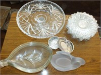 TIDBIT TRAYS, CAKE PLATE AND SWAN