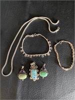 925 Pendants, bracelets and necklace
