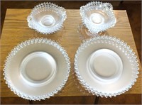 CANDLEWICK BERRY BOWLS AND LUNCH PLATES