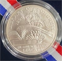 2000 Unc Silver dollar Library Of Congres in