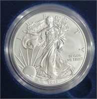2013 American Eagle Unc 1 Troy Oz 99.9% Silver