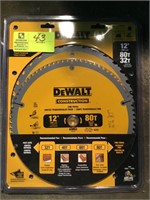 DEWALT 12" MITRE SAW BLADES, PAIR, NEW IN BOX