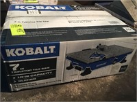 KOBALT 7" TABLE TOP TILE SAW, NEW IN BOX