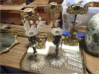 5 ASSORTED CANDLE STANDS