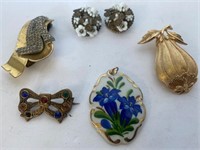 Vintage signed costume jewelry Trifari and more