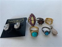 Sterling silver 925 rings earrings pendant