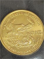 Gold 5 dollar gold piece 1/10 Oz. gold 1988