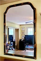 Black and Gold Framed Beveled Mirror