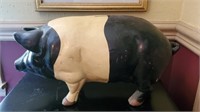 Painted Iron Piggy Bank