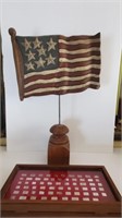 Box of Sterling Flags and Wood Flag